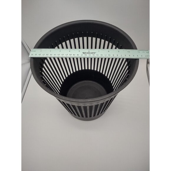 Vintage 1970s 80s Heller Canada 12" Black Trash Can Storage Bin, MCM Mid Century - Picture 11 of 16